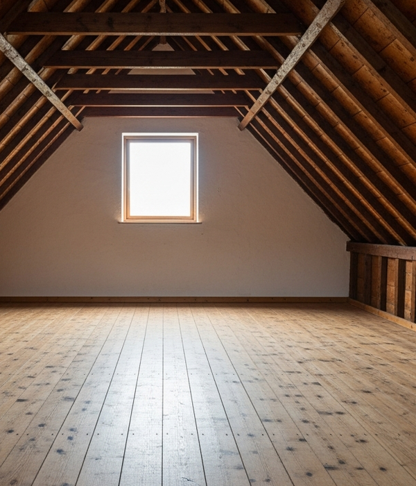 Lege zolder na opruiming